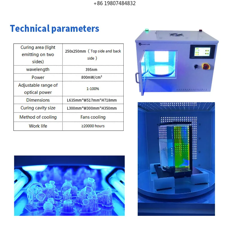 Shoes Jewelry UV Led Curing Oven for 3D Printing UV Resin Curing Box High Efficiency  395nm 405nm  UV LED Curing BOX 3D Printed