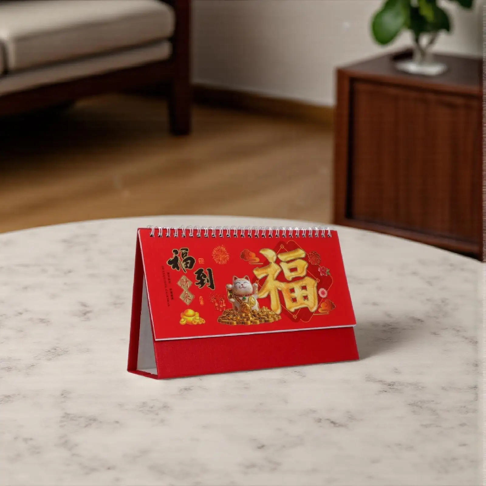 

Desk Calendar Decorative Chinese Traditional Festive 2026 Lunar Paper Daily Calendars