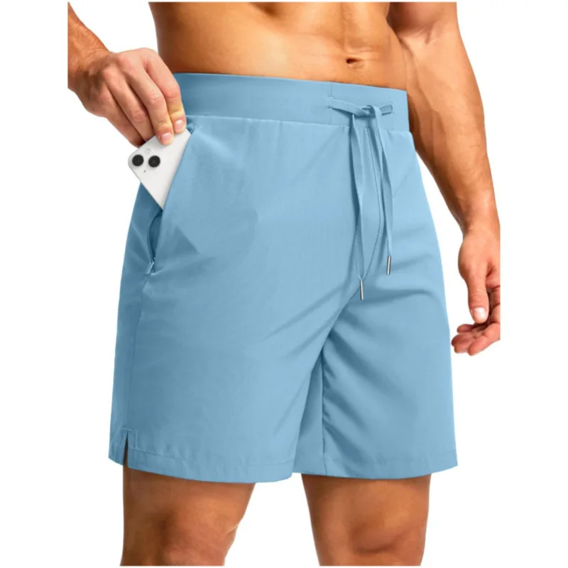 

MAQVOB Европейские летние мужские спортивные шорты американского размера, быстросохнущие дышащие уличные повседневные шорты для бега, свободные тренировочные шорты для фитнеса