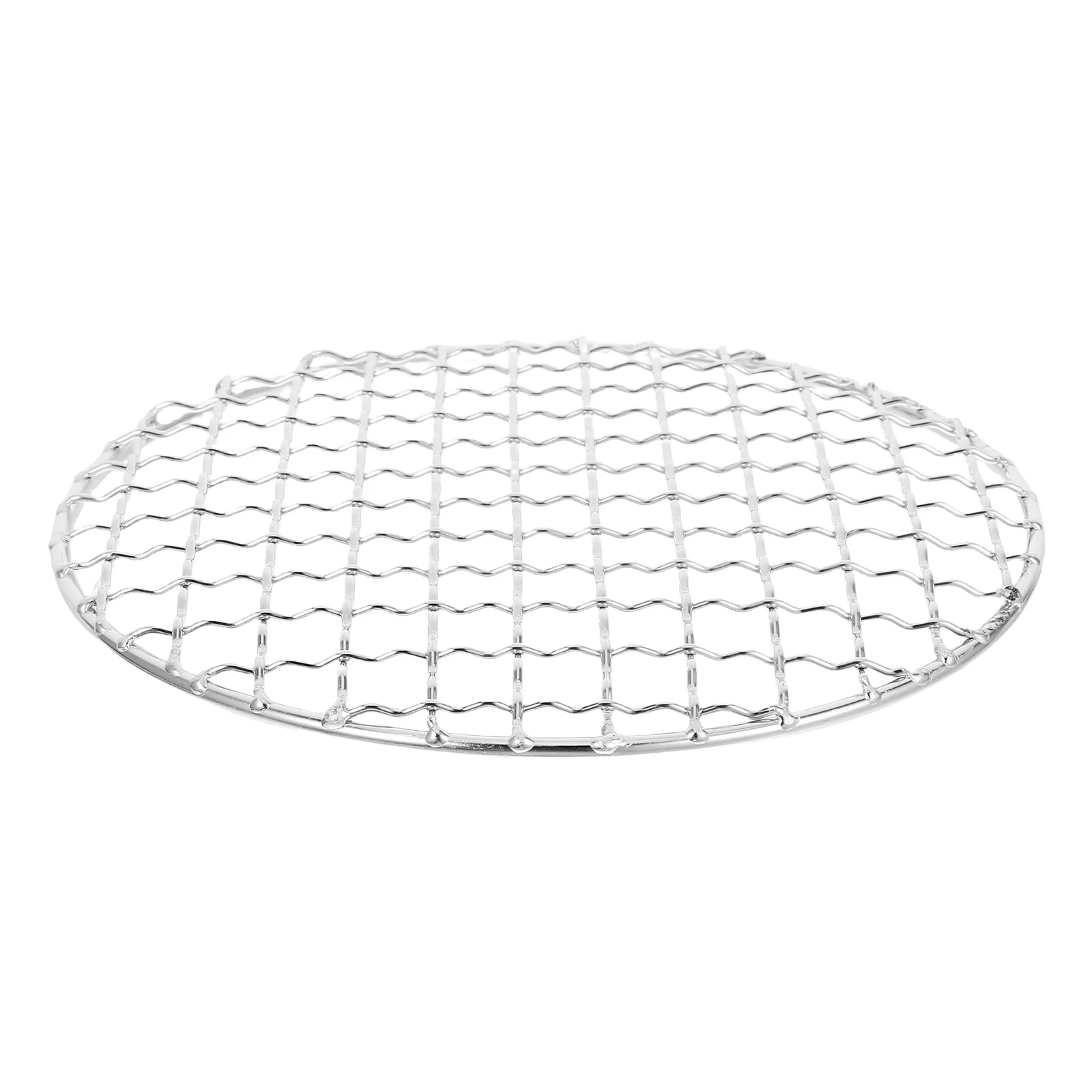 

Stainless Steel Rack Round Baking Cooking Grate Portable Campfire Mesh Net Charcoal Electric Oven Even Heating