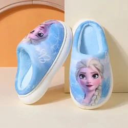 Winter New Children's Cotton Slippers Girls' Home frozen elsa Princess Casual Shoes Disney