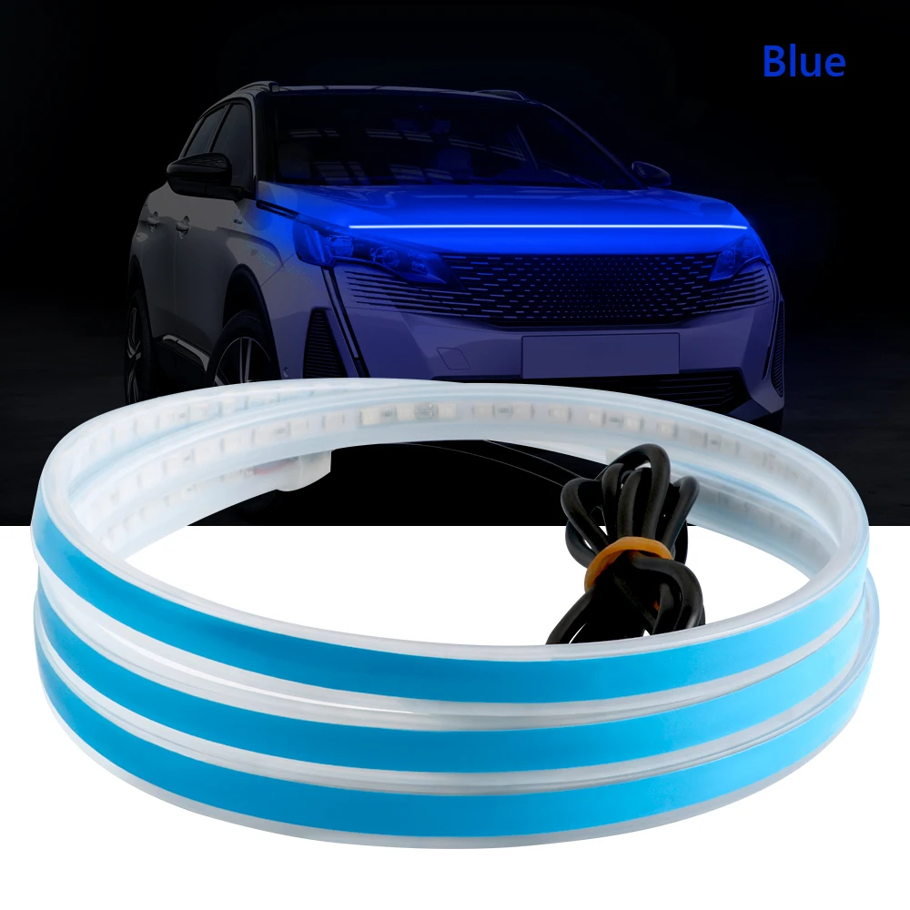 LED Auto Haube Atmosphäre Licht Streifen Wasserdichte Auto Außen Dekoration Beleuchtung Dekorative Scheinwerfer Umgebungs Lampe 12V Universal