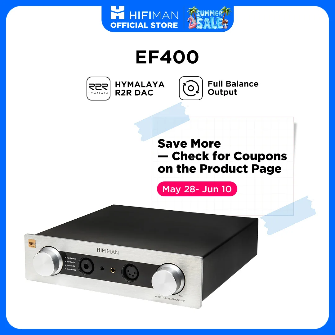 HIFIMAN EF400 Desktop Balanced Headphone DAC& Amplifier with Himalaya R2R