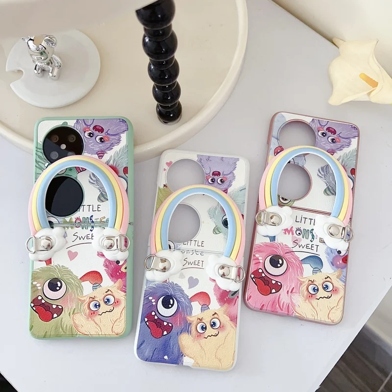 

Phone Case for Huawei P50 pocket2 Monster Patterned Phone Case Huawei P50 pocket2 Fashion Bracelet Phone Case