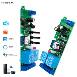 Tuya DIY 2 Channel Smart Switch For Smart Life Timing Wireless Control Relay Automation RF433 Work With Alexa Google Home