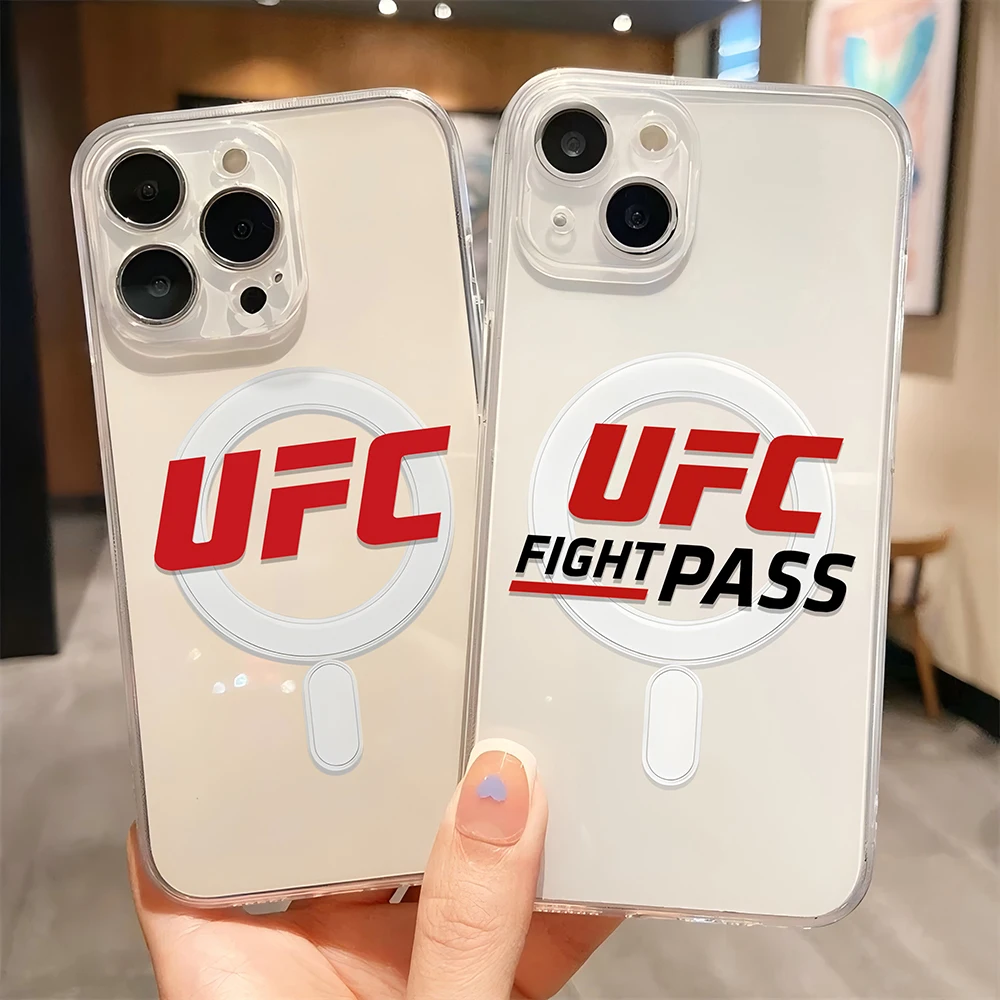 Magsafe Magnetic Fashion U-Ufc Logo Phone Case for Samsung Galaxy S24 S23 S22 S21 S20 FE Plus Ultra 5G Soft Clear TPU Cover