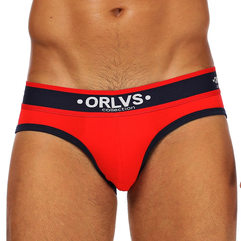 ORLVS Brand Cotton Gay Sexy Underwear Man Jockstrap Underpants Stringi Men\'s Thong and G String Men\'s Panties Bielizna