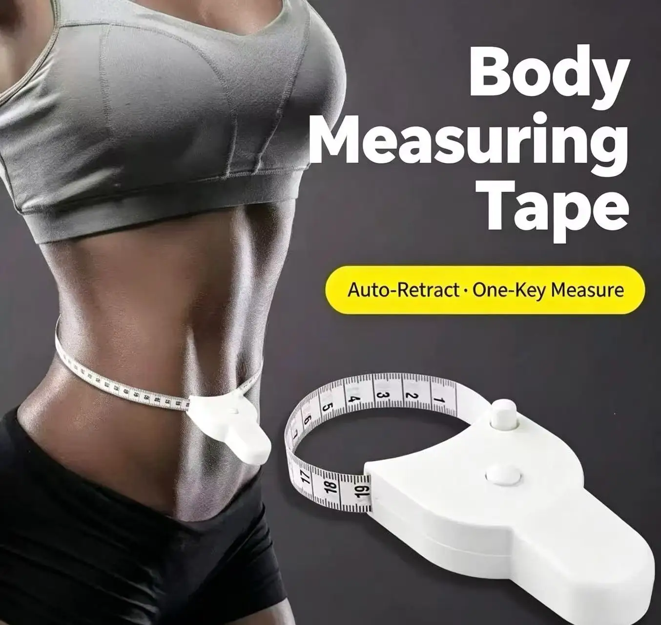 High-Precision Automatic Measuring Tape for Body Measurements Waist Hip Arm Leg Abdominal Circumference with