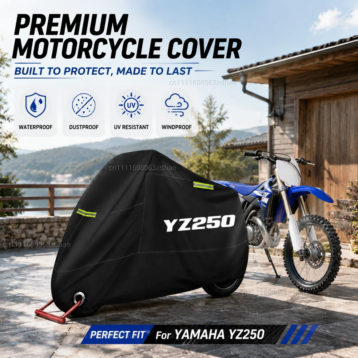 

Premium Motorcycle Cover All Weather Dust Rain UV Protection 190T Oxford Cloth For For YAMAHA YZ 250 YZ250 YZ250F YZ250X YZ250FX
