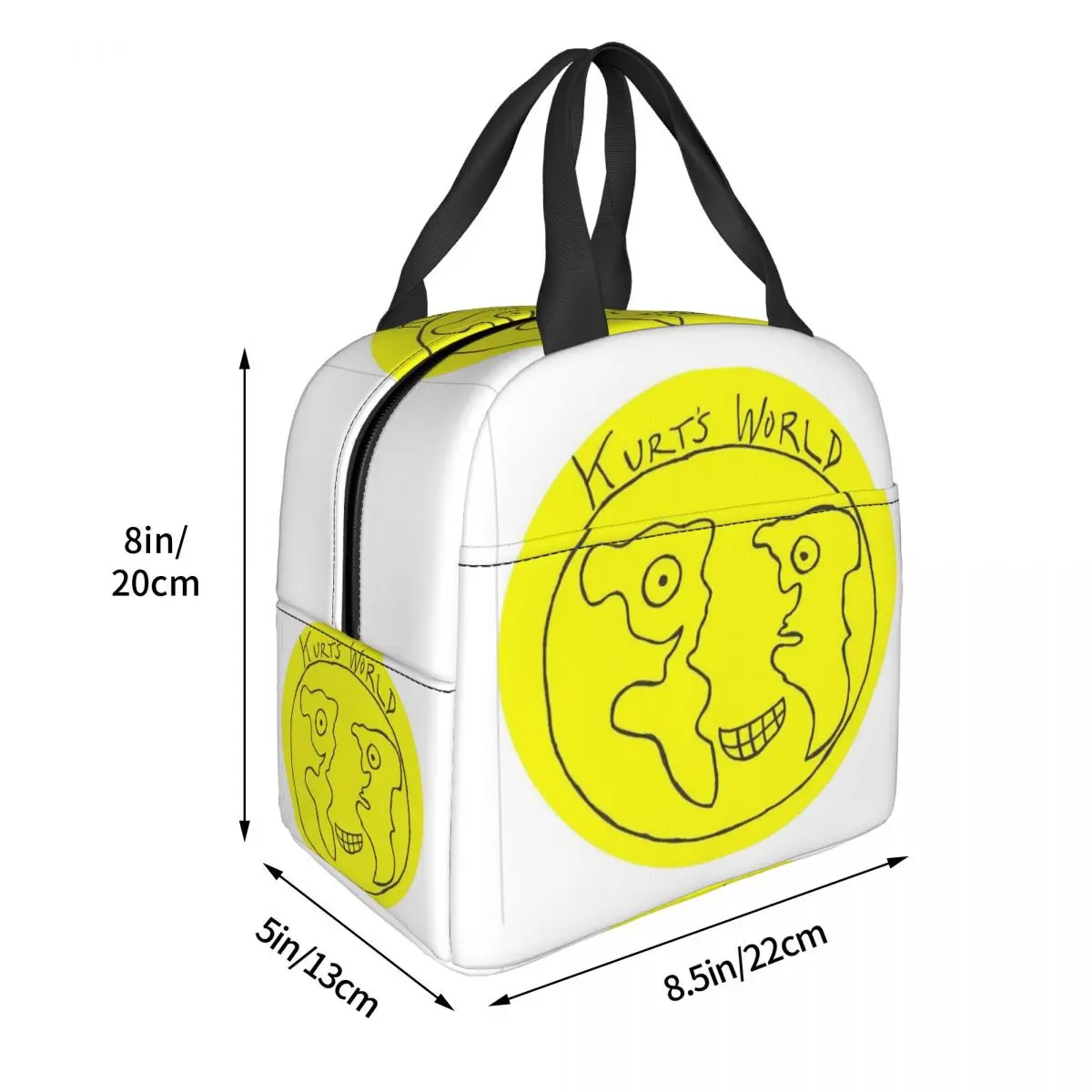 Joe Keery Spree Kurts World Logo Insulated Lunch Bag for Women Kids Portable Food Boxes Thermal Lunch Box Tote