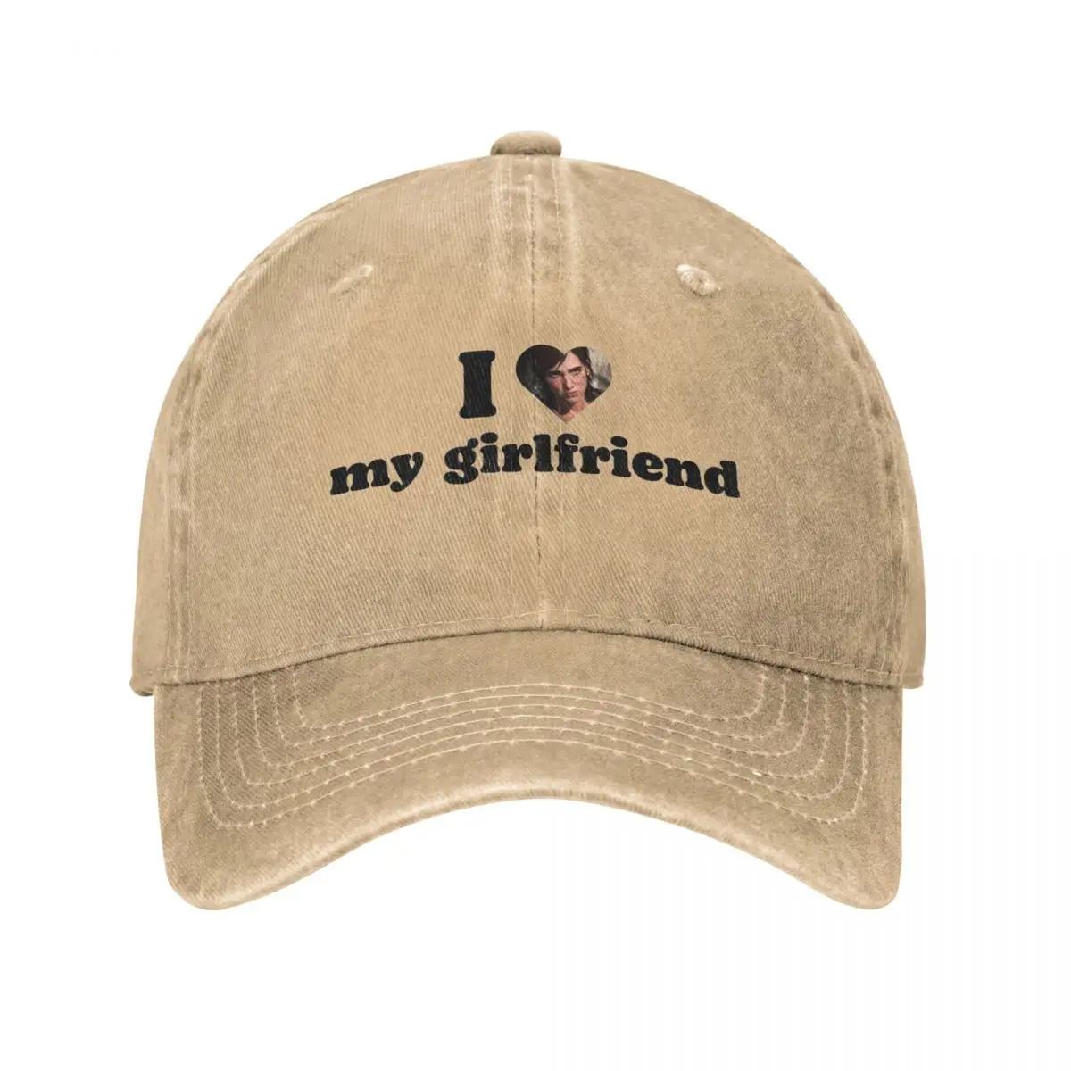 I Love My Girlfriend Ellie Williams Men Women Baseball Cap The Last Of Us Distressed Denim Caps Hat Vintage Outdoor Snapback Hat