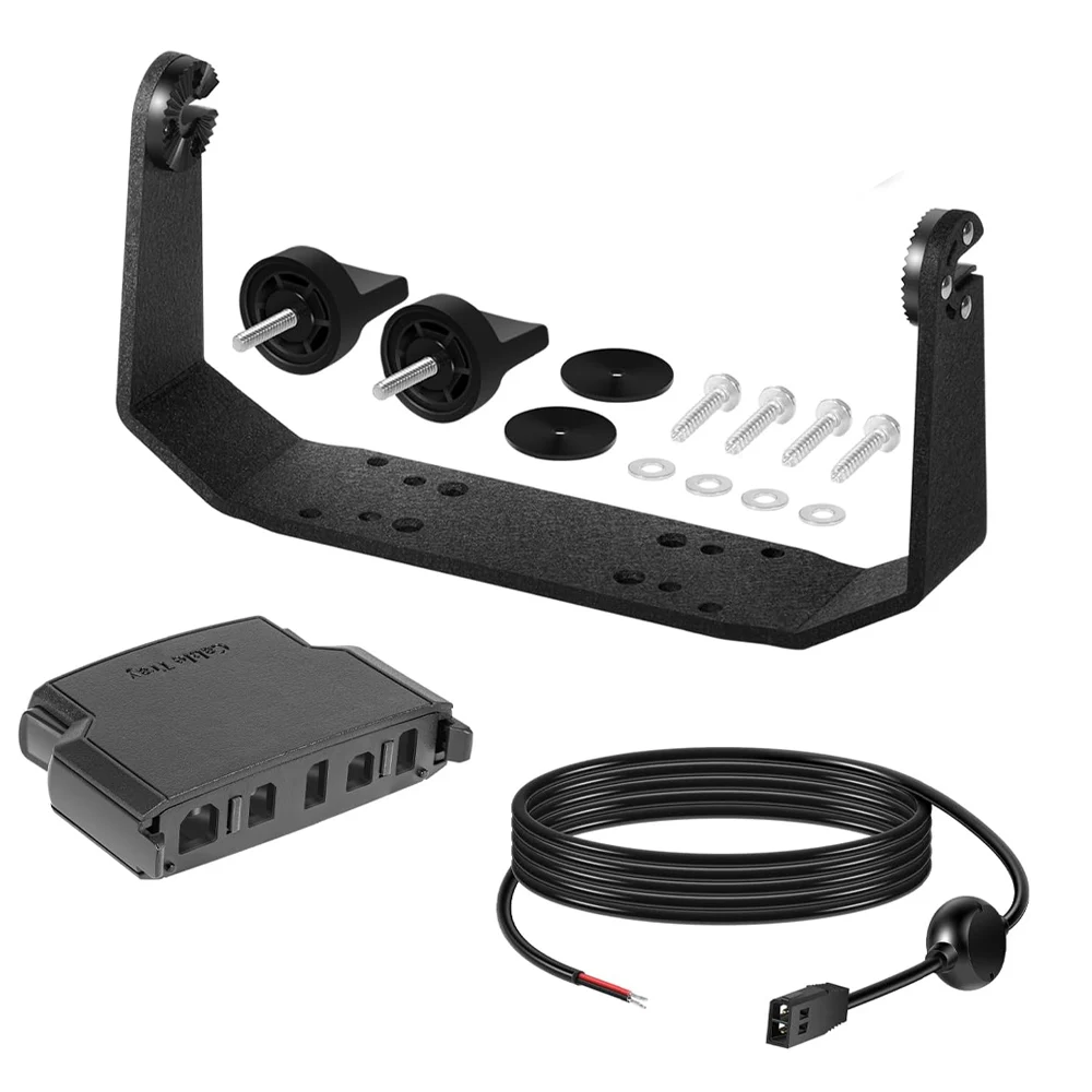 720057-1 Power Cord Cable and 740184-1 Cable Collector Tray and 740149-1 Gimbal Mount Fit for All Humminbird Helix 8/9/10 Models