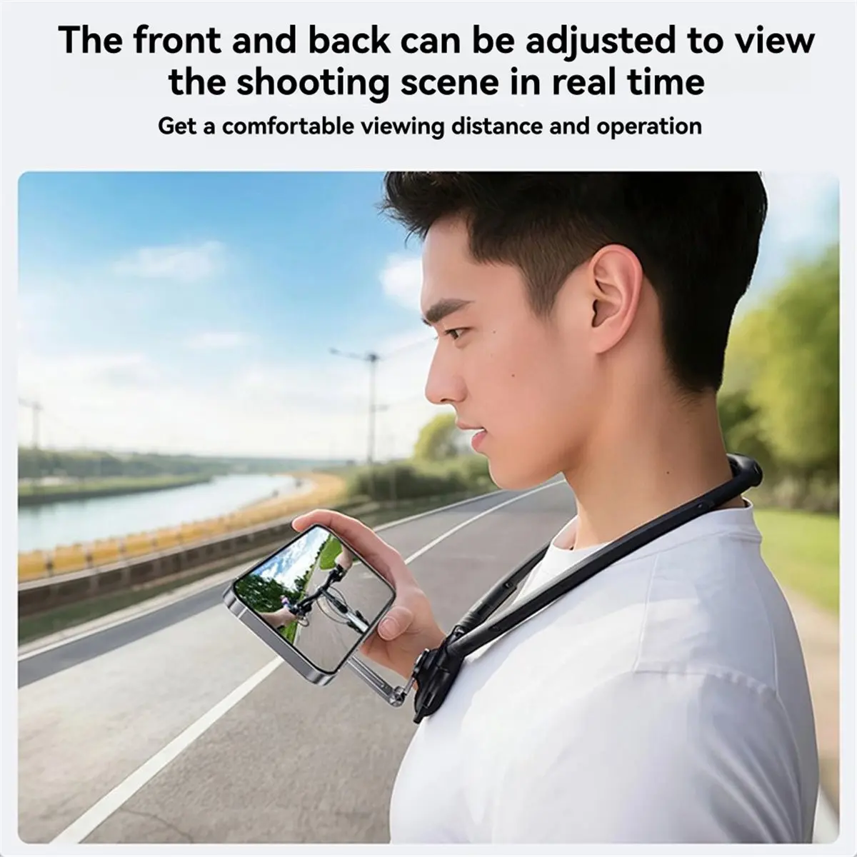 plplp Magnetic Neck Mount Silicone Quick Release Phone Holder Chest Mount Magnetic Phone Holder for First Person Perspective