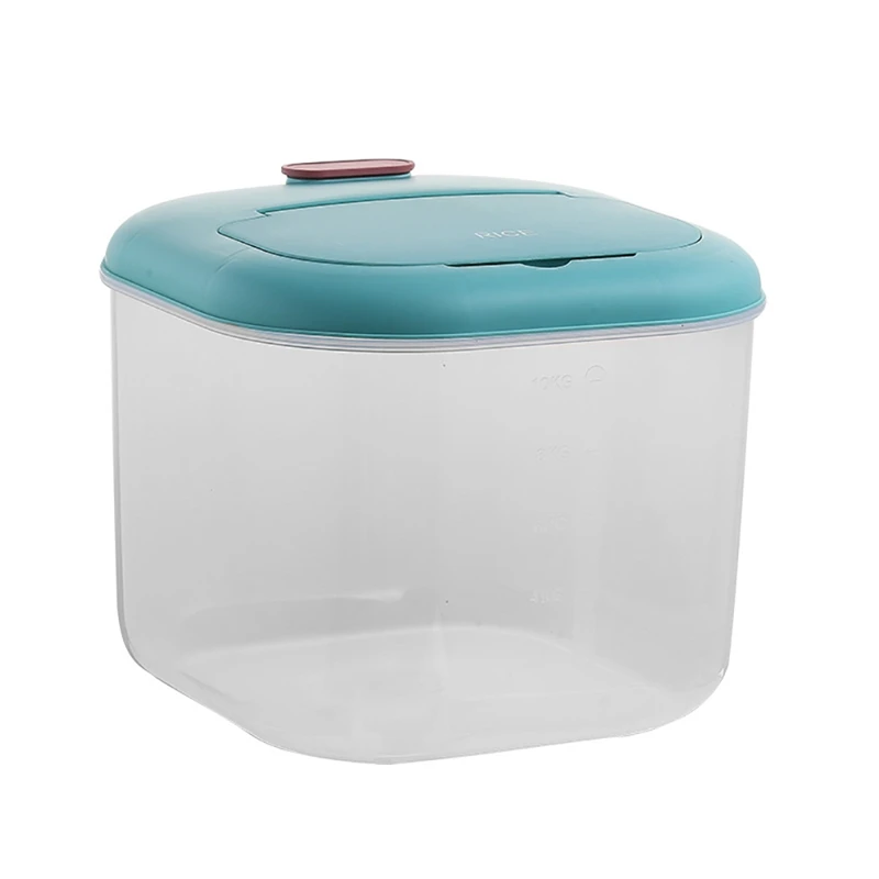 Promotion! 10L Kitchen Container Bucket Insect-Proof Moisture-Proof Rice Cylinder Grain Sealed Jar Pet Dog Food Store Box-B