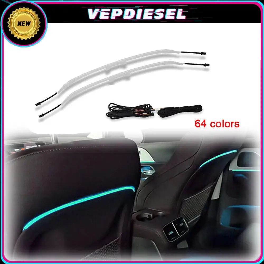 1Set Auto 64 Colors Seat Back LED Ambient Light Backrest Lamp For Benz C W205 GLC X253 High Quality Car Accessories Parts