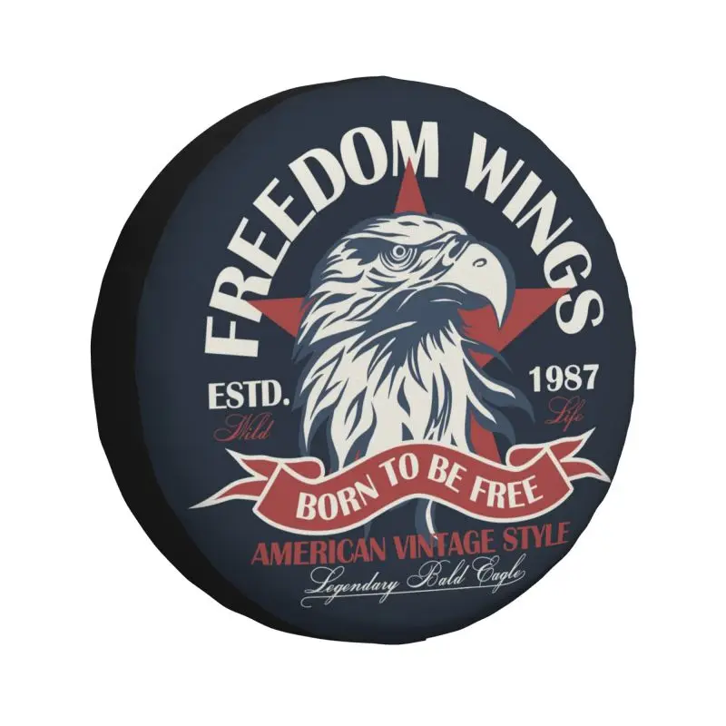 American Bald Eagle Spare Tire Cover for Mitsubishi Pajero Jeep RV SUV Trailer Car Wheel Protector Covers 14