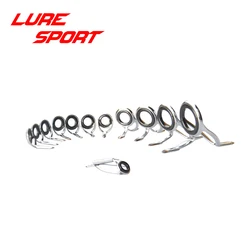 LureSport 12pcs guides set MN6 Top KT6 KW8 KW16 Guide Rod Building component Repair fishing pole DIY Accessory