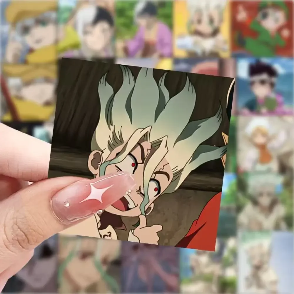 50pcs Anime Manga Dr. Stone Senku Ishiga Cartoon Graffiti Stickers Phone Guitar Laptop Notebook Suitcase Waterproof Sticker Kids