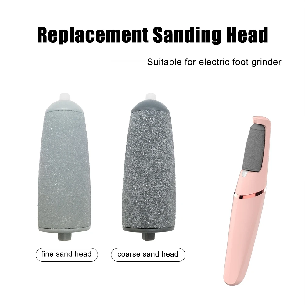 Electric Foot File Grinder Set Dead Skin Dry Callus Remover Rechargeable Roller Feet Pedicure Tool with 2 Removable Roller Heads