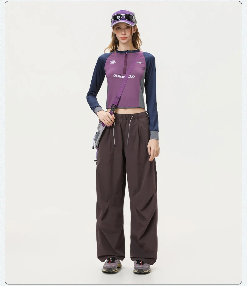CHRLCK Women's Quick Drying Hiking Pants Spring Summer Fashion Cargo Pants Loose Fishing Camping Cycling Trekking Trousers