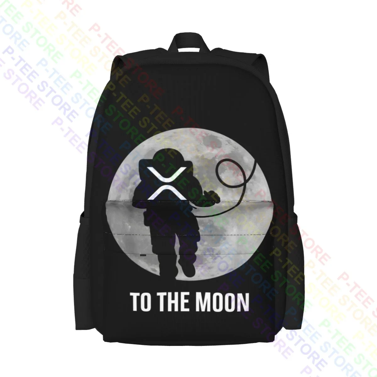 Ripple Xrp Astronaut To The Moon Xrp Coin Crypto Wallet Large Capacity Backpack Softback Art Print