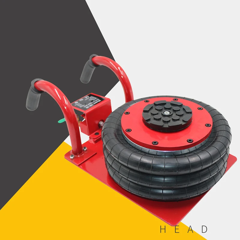 3 Tons Pneumatic Car Jack Triple-bag Air Jack Hand-end Type Car Lifting Equipment Garage Repair Shop Car Jack 15CM-40CM