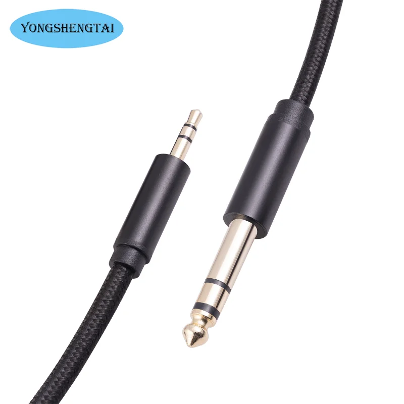 

New Metal Shell Gold-plated Head 3.5mm Revolution 6.35mm Public Body Sound Mobile Phone Power Amplifier Mixer Audio Cable