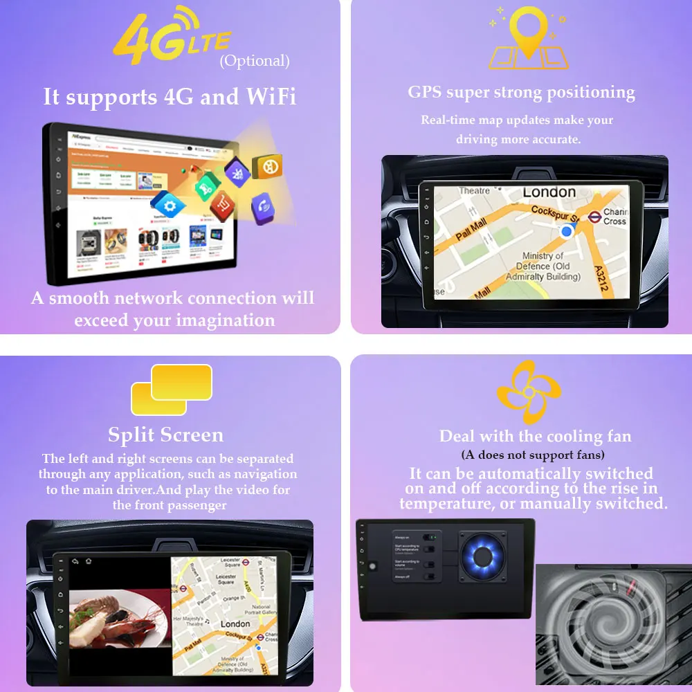 أندرويد 15 لفورد ايكو سبورت ايكو سبورت 2014 - 2018 راديو السيارة مشغل وسائط متعددة فيديو نظام تحديد المواقع والملاحة DSP BT Carplay Auto No 2 din #3