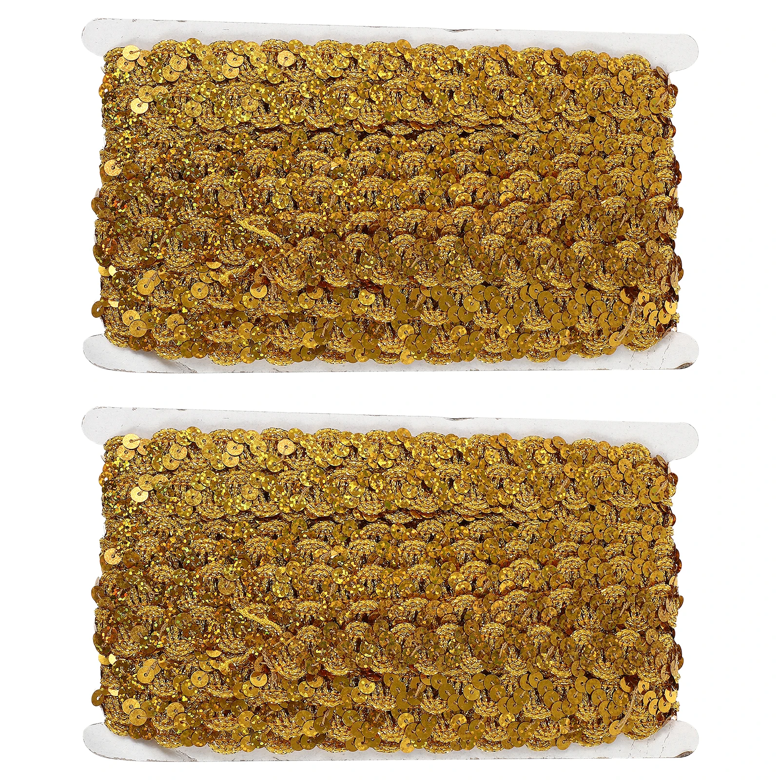 

2pcs Sequin Lace Trim Decorative Dress Accessory Diy Clothes Material Soft Skin-Friendly Durable Handmade Craft Ribbon Underwear
