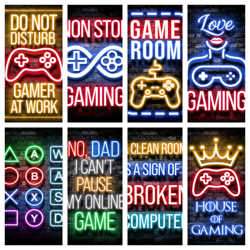 Leep Game Repeat Gaming DIY New 5D AB Diamond Painting Gamer Full Square Diamond Mosaic Embroidery Rhinestone Pictures