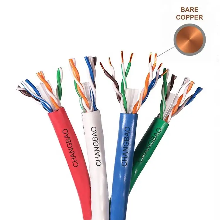 rj45 cat6 roll 305m cat 6 24awg utp lan cable pure copper ethernet cable communication cables for network