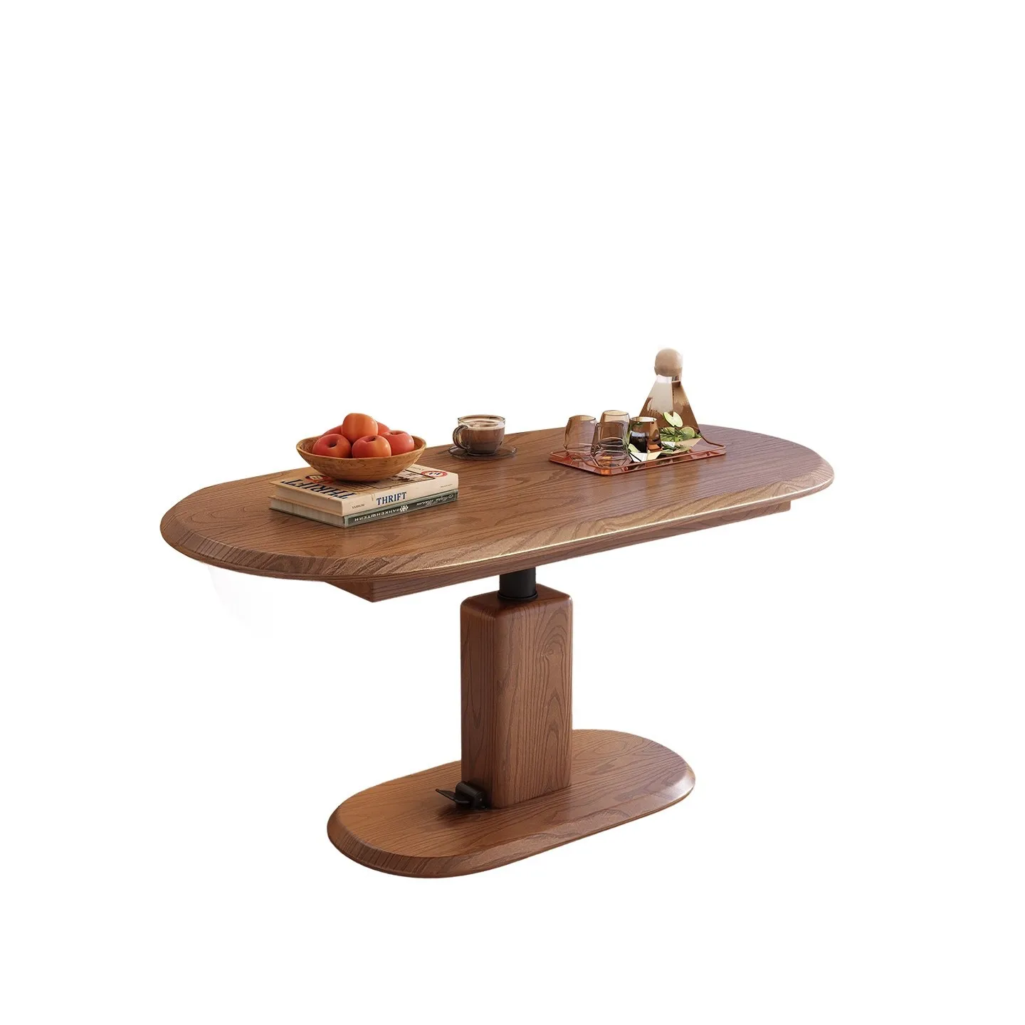 Solid wood can be lifted and thickened edge few simple living room dining table storage table