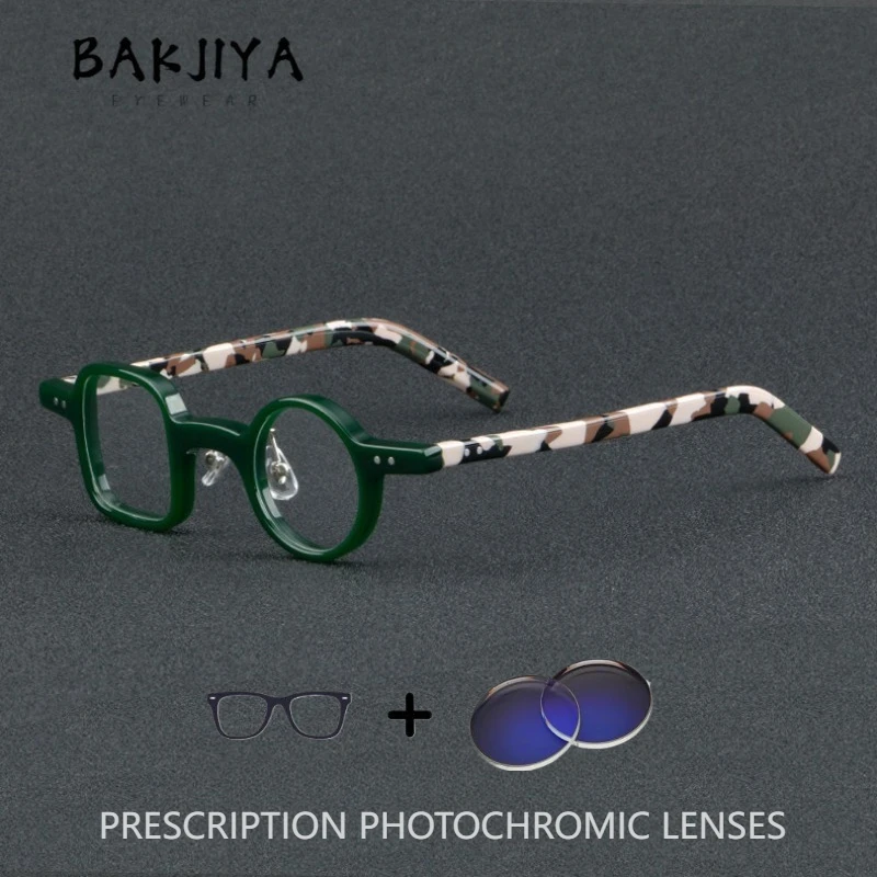 

Vintage Unique Acetate Blue Light Reading Glasses Square Round Frames Designer Men and Women Photochromic Prescription Glasses