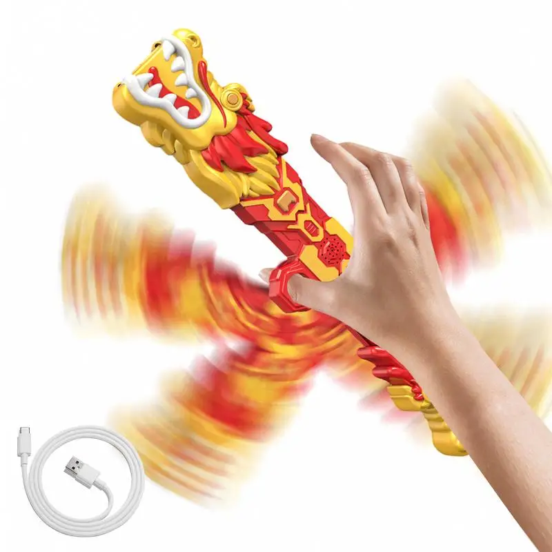 Retractable Sword Chinese Dragon With Light Sound Zodiac Dragon Telescopic For Kids 2024 Chinese New Year Spring Festival Gift