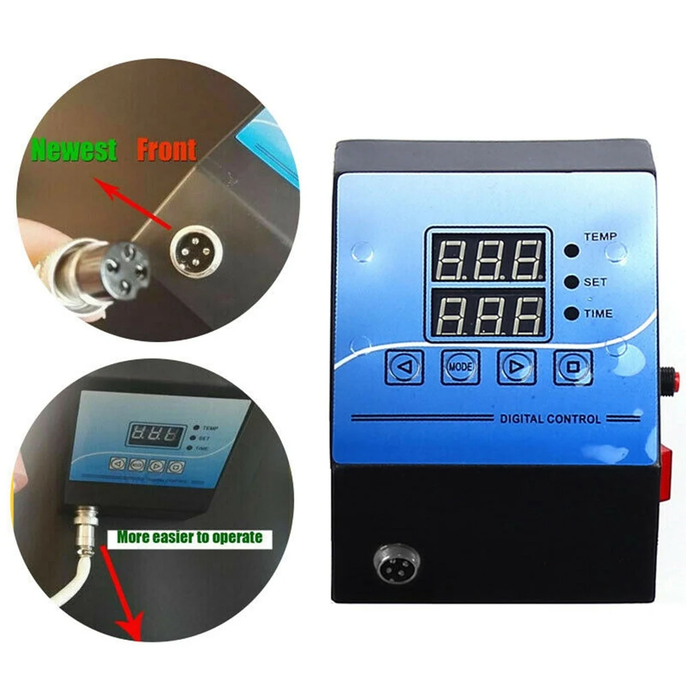 

ABBP-Digital Control Box Heat Press Digital Temperature Controller For Mug/Plate/Stone Photo/T-Shirt Black