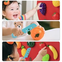 Baby Felt Board Play Food Toys Wall Sticker Fruits Vegetables Pretend Play Kitchen Games Fine Motor Skills Early Educational Toy 4