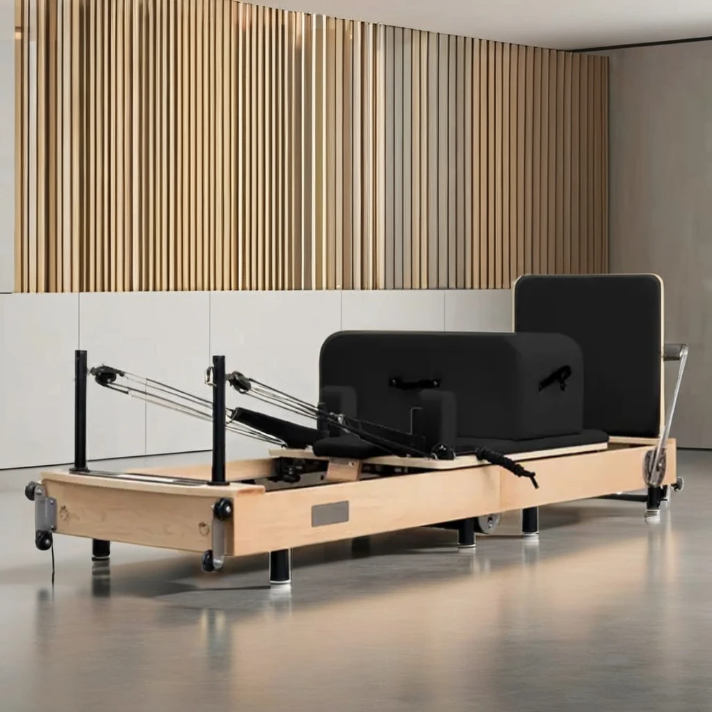 Best Professional Pilates Reformer Pilates Equipment Foldable Maple Wood Bed for Bodybuilding Pilates/Yoga Studio for Sale