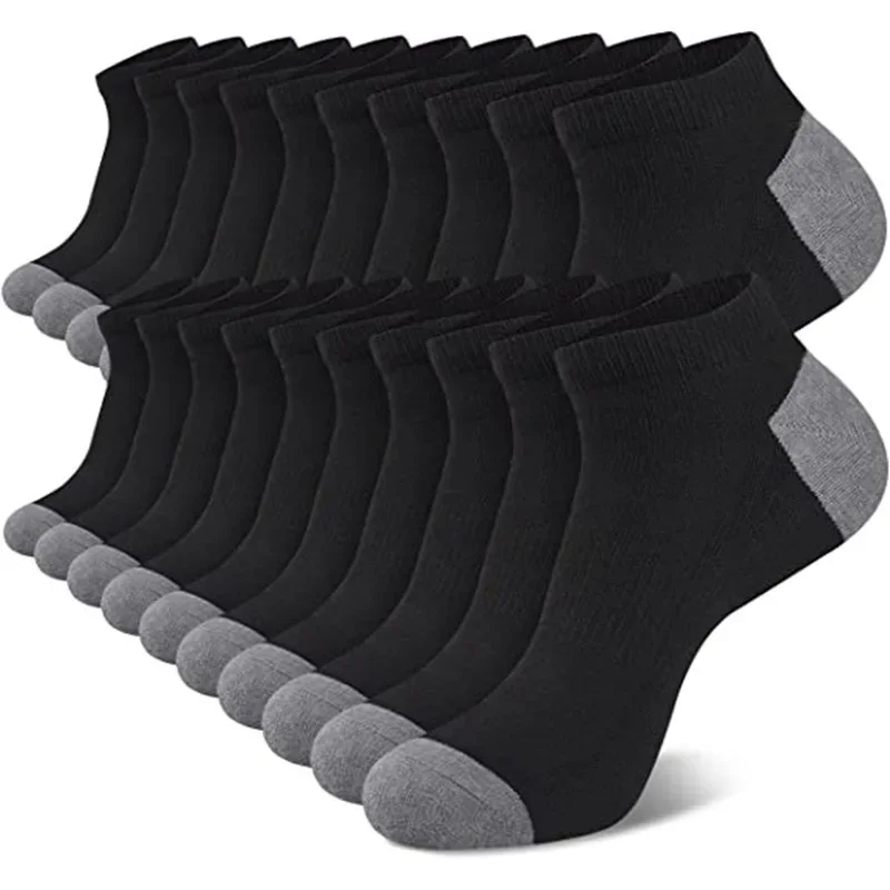 

10 Pairs Men Socks Men's Fashion Cotton Breathable Comfortable Ankle Summer White Socks