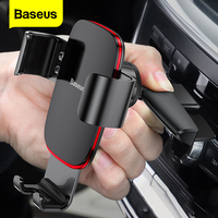 Baseus Gravity Car Phone Holder for Car CD Slot Mount Phone Holder Stand for iPhone 11 Pro Xs Max Metal Cell Mobile Phone Holder