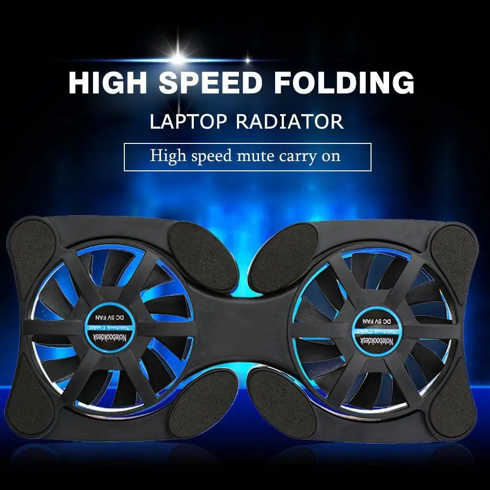 Octopus USB Cooling Pads Stand Base For 14.1 Notebook Laptop PC Foldable Dual Fan Portable Notebook Cooler Computer Accessories