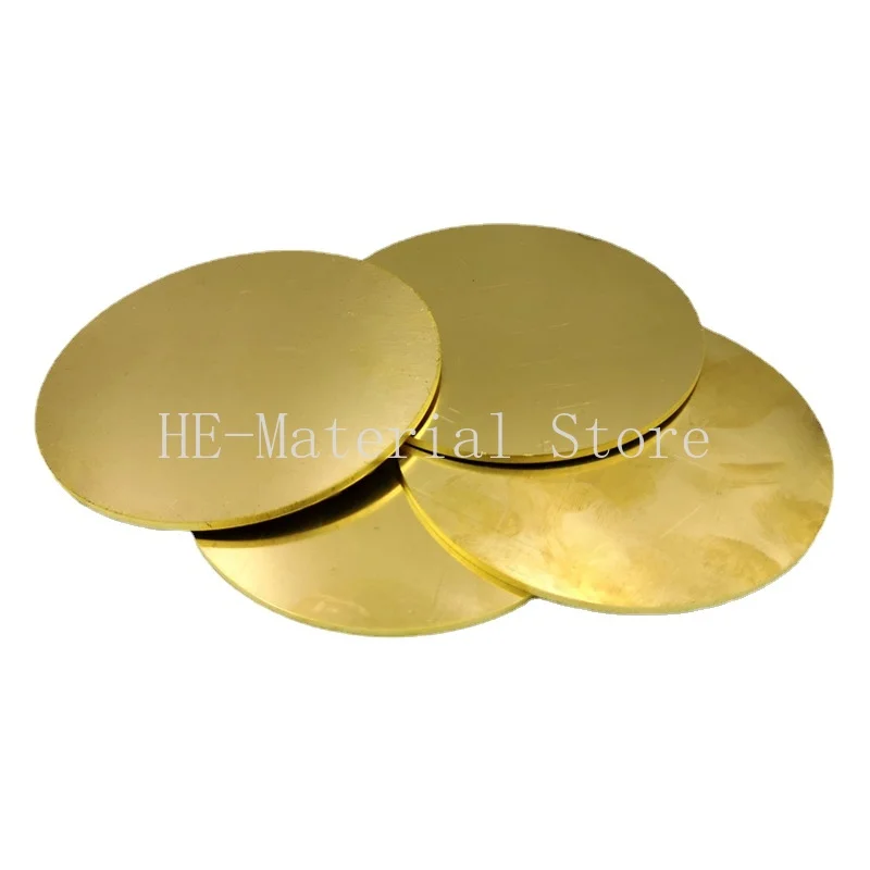 1-5Pcs Thick 0.5/0.8/1/1.2/1.5/2/2.5/3/4/5/6mm H62 Brass Disc Brass Round Plate Sheet Gasket Dia 20/25/30/35/40/50/60/80/100mm