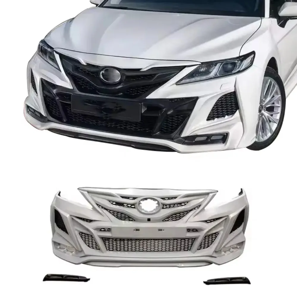 

Прямая продажа с фабрики, автомобильный комплект для Camry 2018-2021, модифицированный передний бампер KHAN, задний бампер, автомобильные бамперы