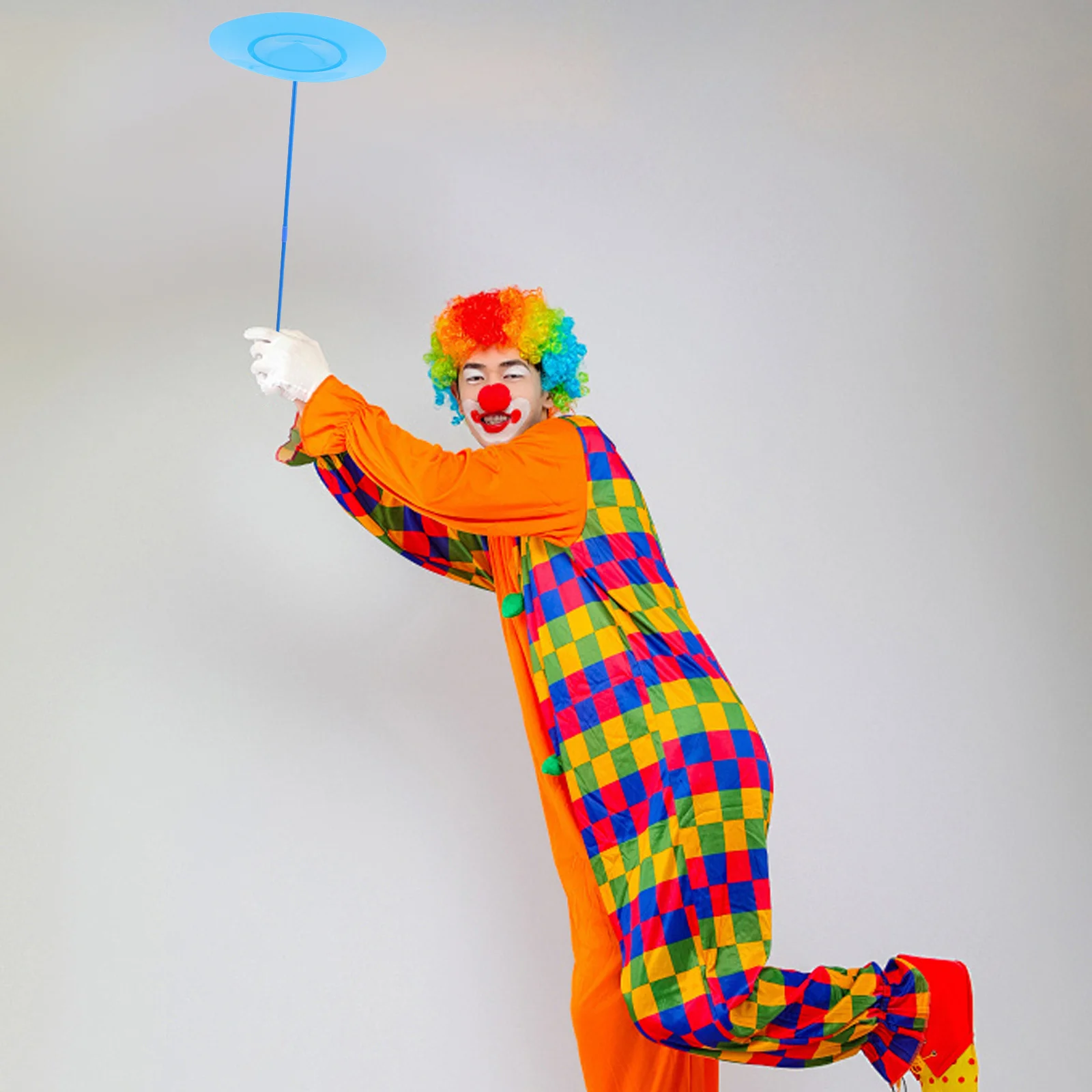 2 個のスピニングジャグリングプレートサーカストリックプレート大人子供用サーカスパフォーマンスパーティーゲームスティックドロップゲーム