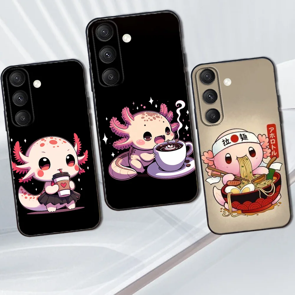 

Cute Axolotl Phone Case For Samsung Galaxy S25,S24,S21,S22,S23,S30,Ultra,S20,Plus,Fe,Lite,Note,10,9,5G Black Cover