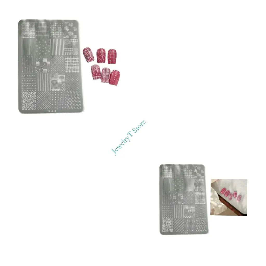 

LX9D Трафарет для ногтей из нержавеющей стали с замысловатым кружевным узором Beauty Essential