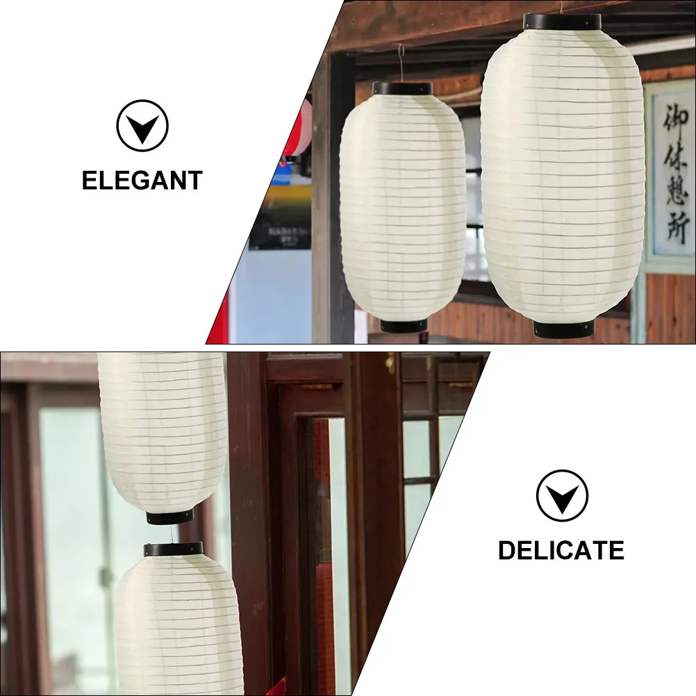 

Waterproof Silk Lanterns Japanese Style Hanging Steel Wire Decorative Traditional Outdoor Shop Restaurant Party Festival