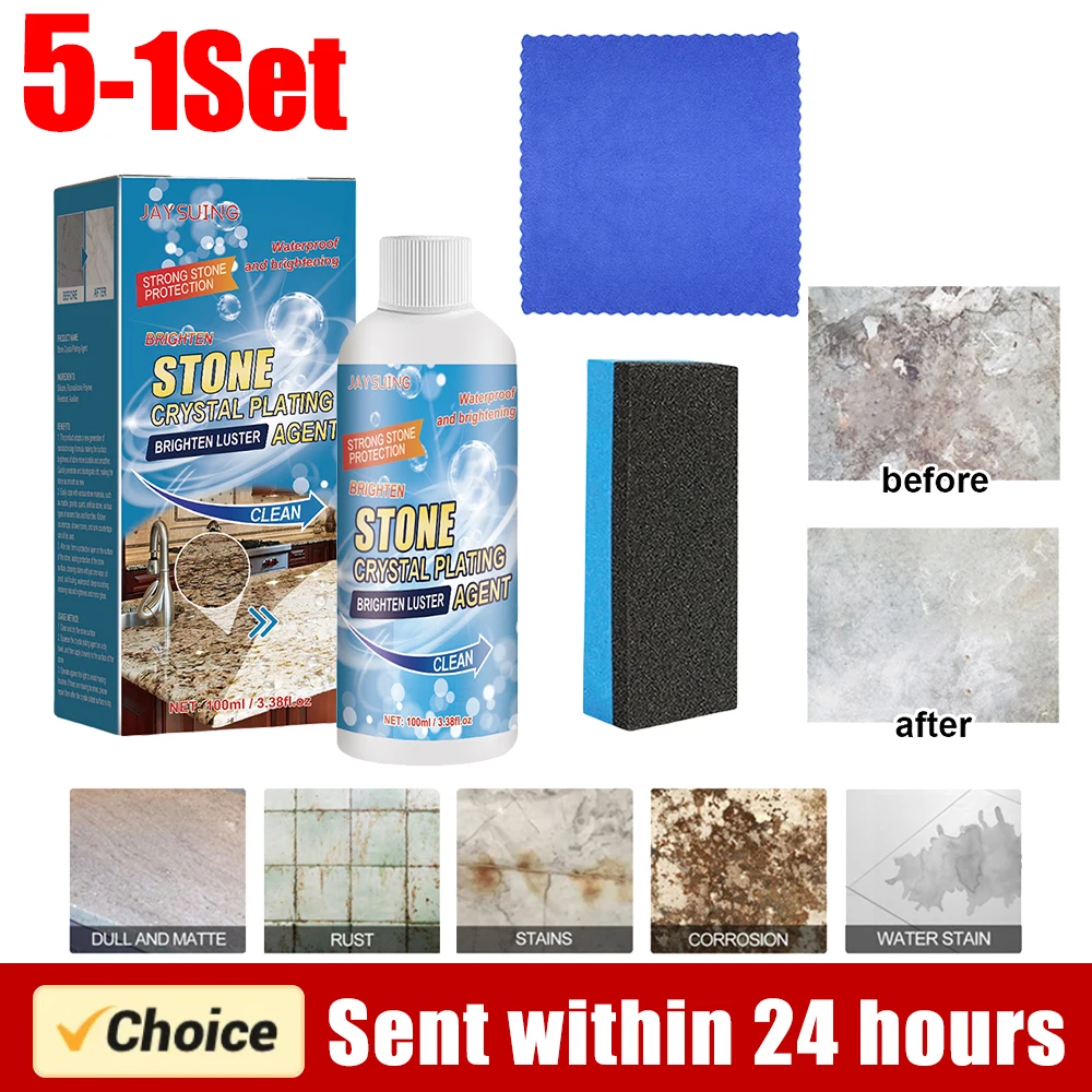 100ml Stone Crystal Plating Agent Stonework Polishing Coating Agent Marble Quartz Tile Anti-Corrosion Incremental Crystal