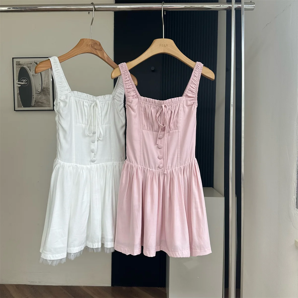 Women Pink A-line Dress Vintage Evening Elegant Square Collar Off Shoulder Dress Y2k One Piece Frocks 2000s Clothes Summer 2024