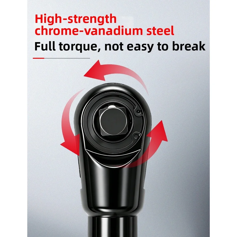 1/2 Inch Drive 72 Tooth Extended Ratchet Wrench Compatible with Electric Pneumatic and Hand Tools for Tight Spaces