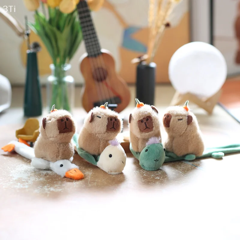 1 pieza de pulsera de capibara bonita de dibujos animados, pulsera Kawaii divertida de capibara de felpa, anillo de mano circular para mujeres, niñas y niños, regalo